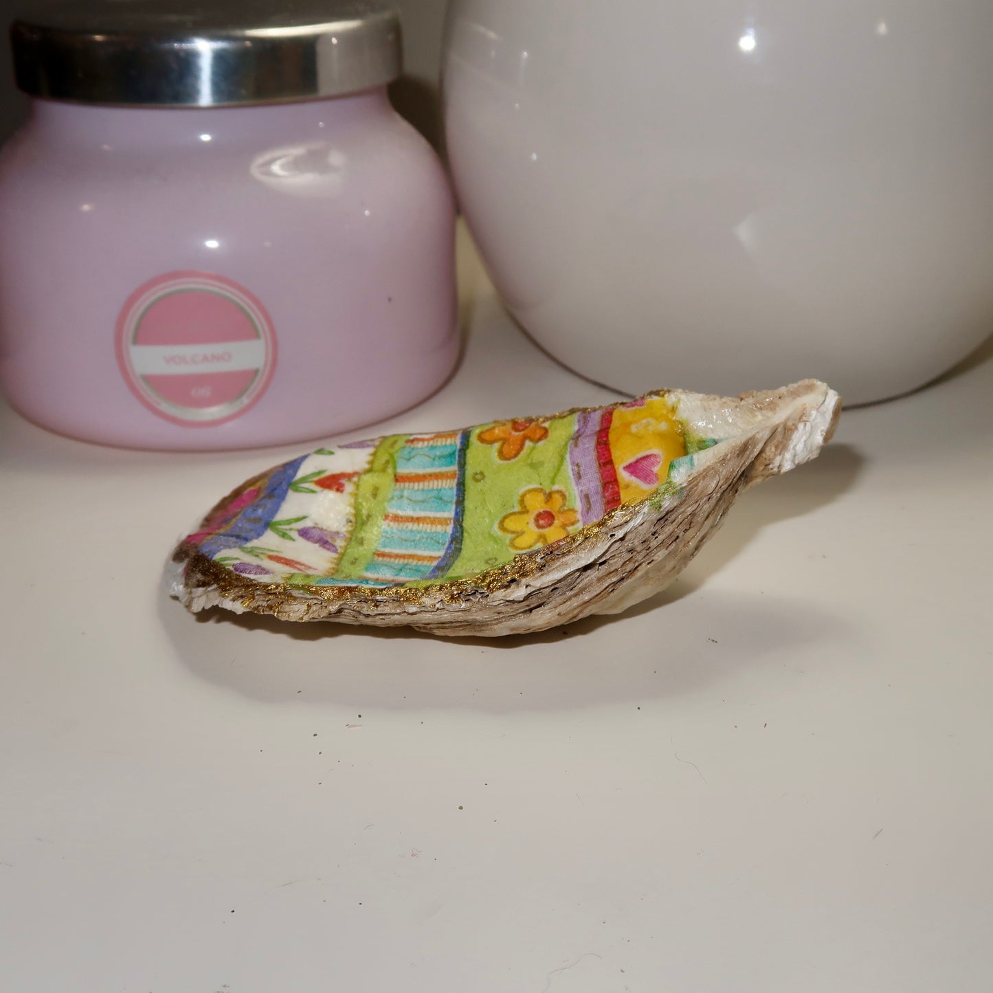 Spring Time Oyster Shell Ring Dish No.3