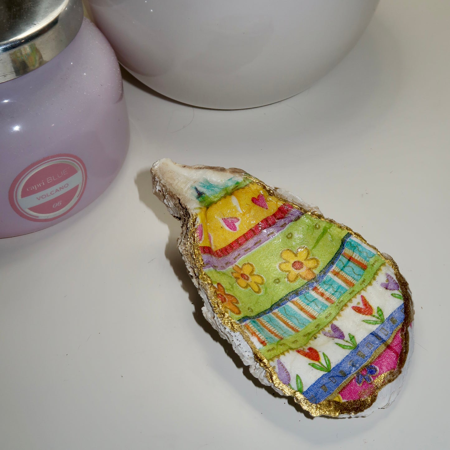 Spring Time Oyster Shell Ring Dish No.3